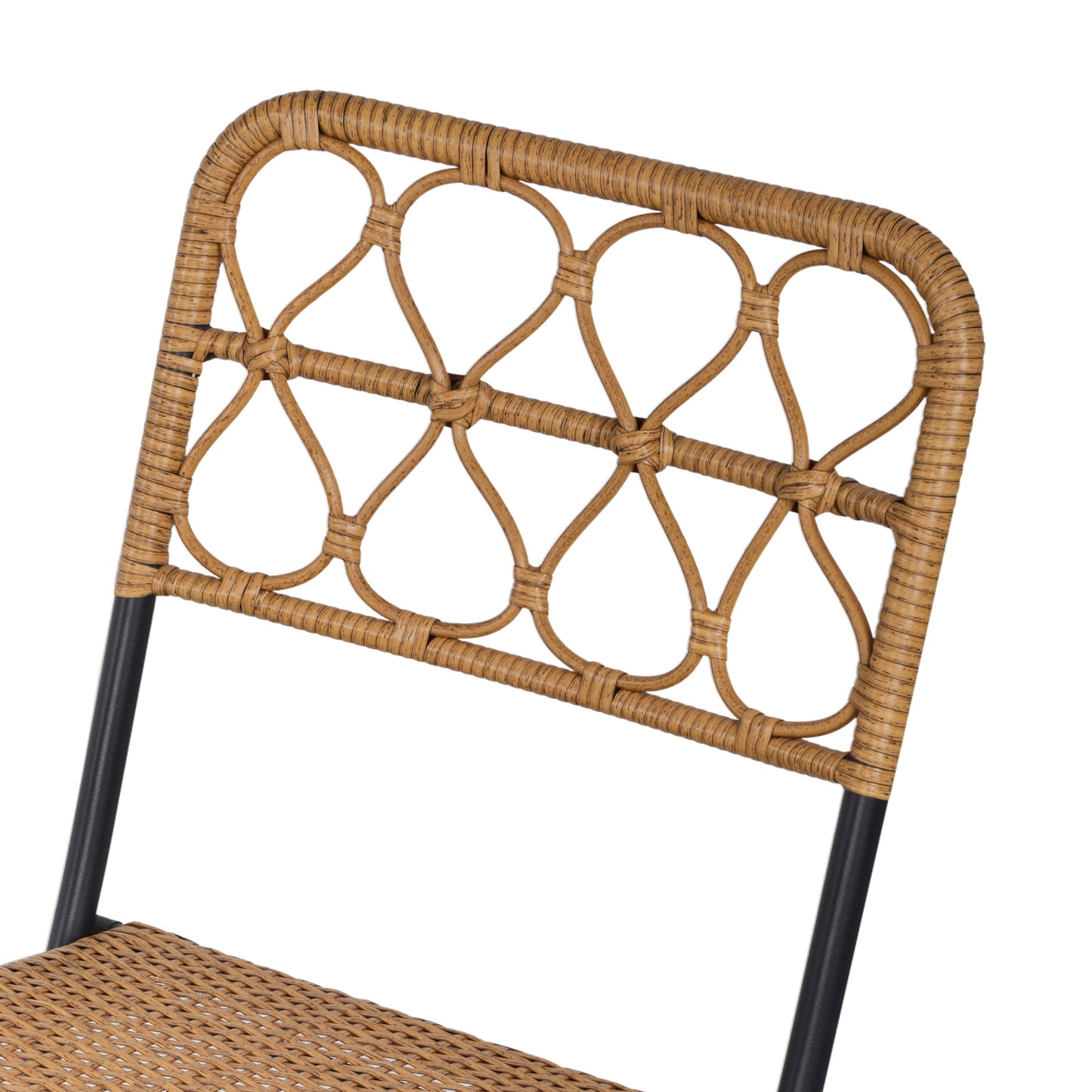 Inca Natural Rattan Rope 2 Seater Foldable Bistro Set With Chairs And Coffee Table