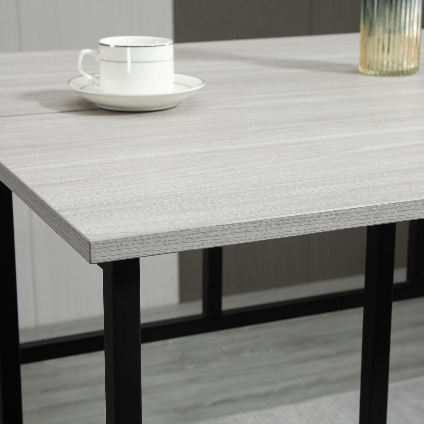 Lura Rika Metal Grey 6 Piece Bar Dining Set With 4 Stools