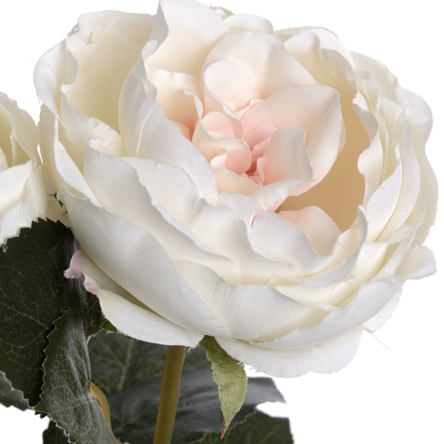 Set of 3 Artificial Flowers Blush Garden Rose
