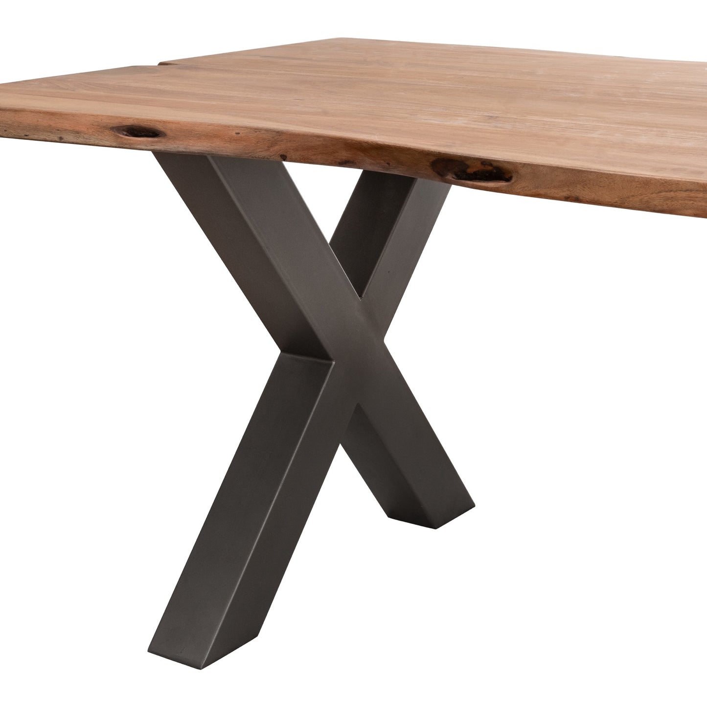 Vouvant Large Live Edge Acacia Wood Square Dining Table