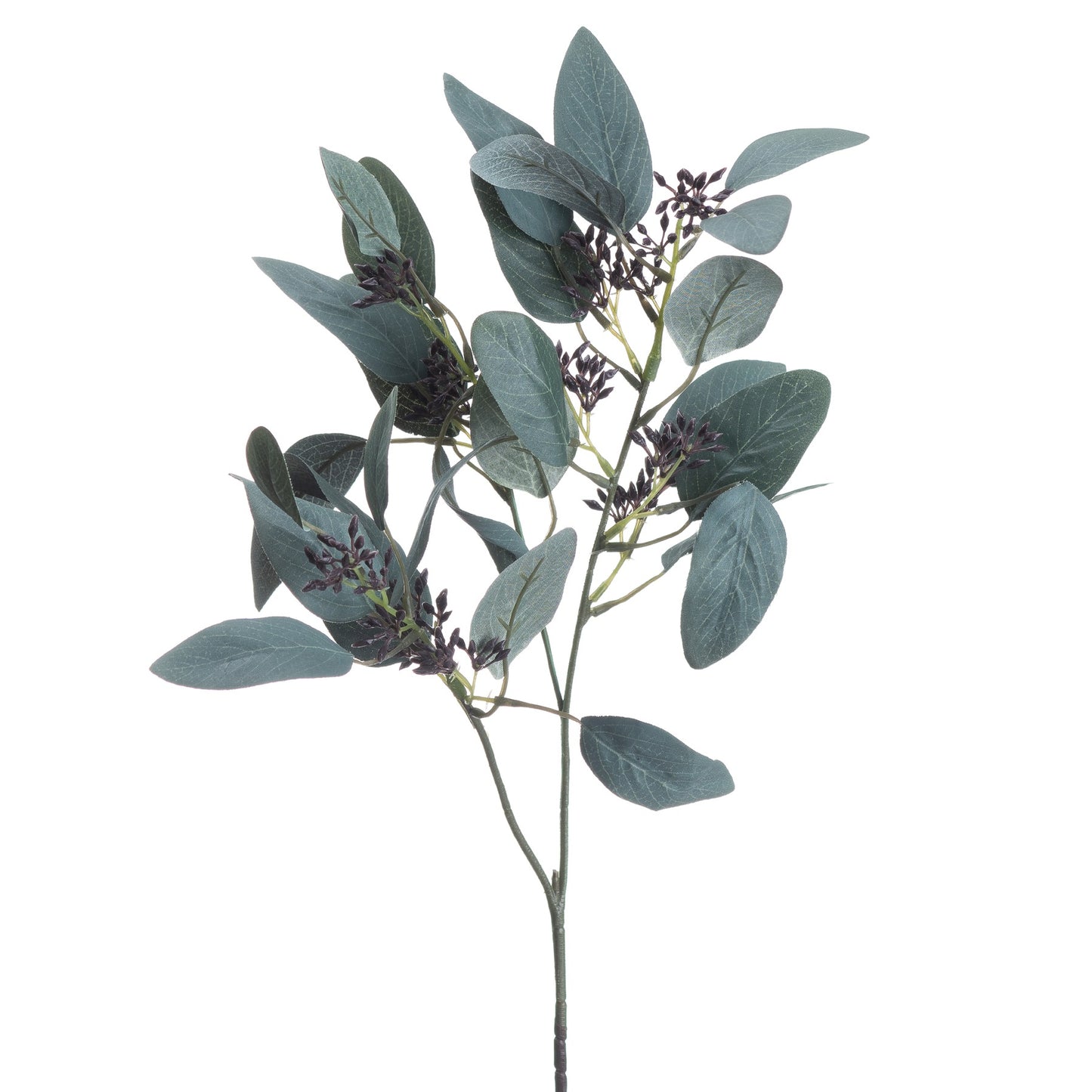 Set of 3 Artificial Flowers Seeded Eucalyptus Stems