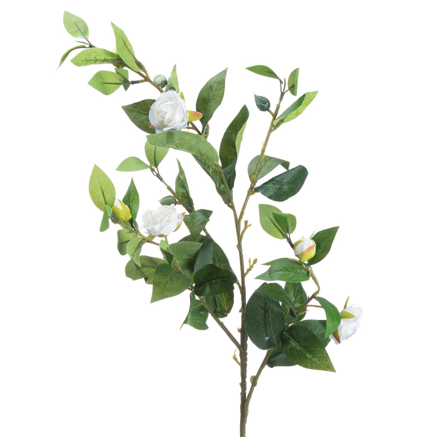 Set of 3 Artificial Flowers Cream Gardenia Stems