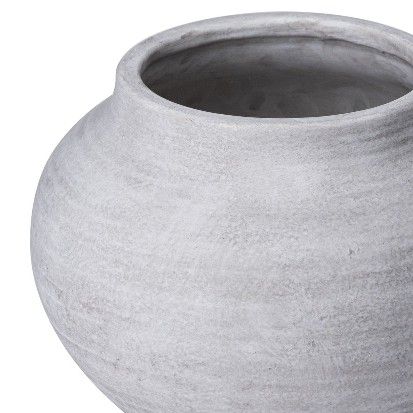 Miami Coastal Soft Grey Stoneware Ceramic Planter