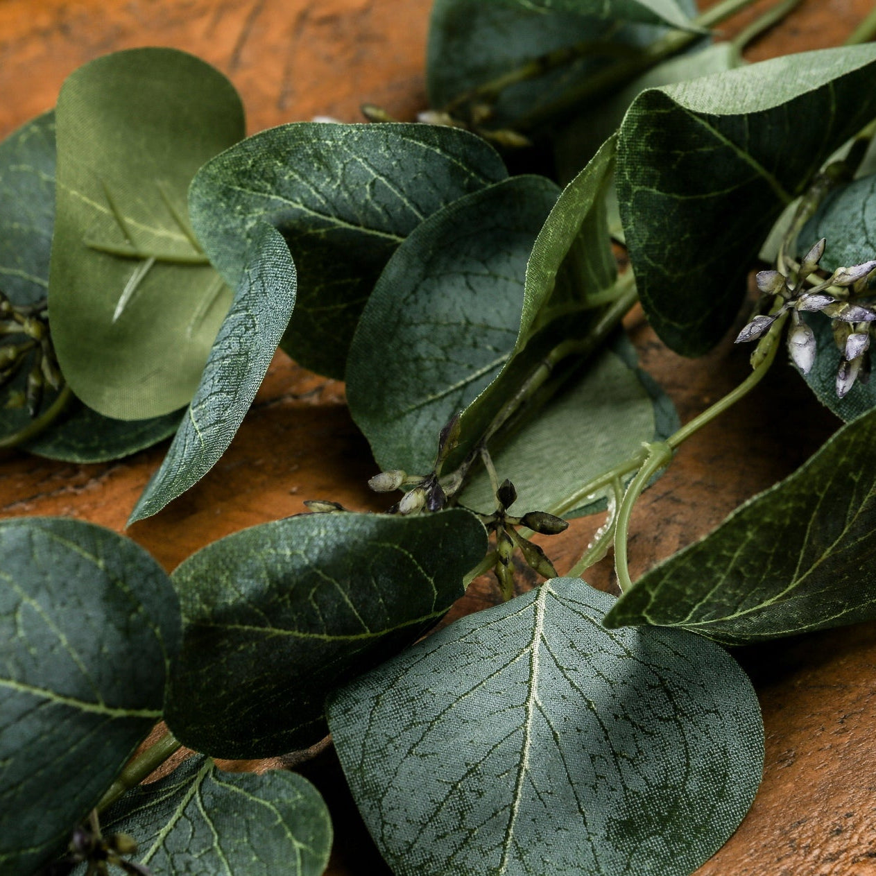 Set of 3 Artificial Flowers Eucalyptus Stem Sprays