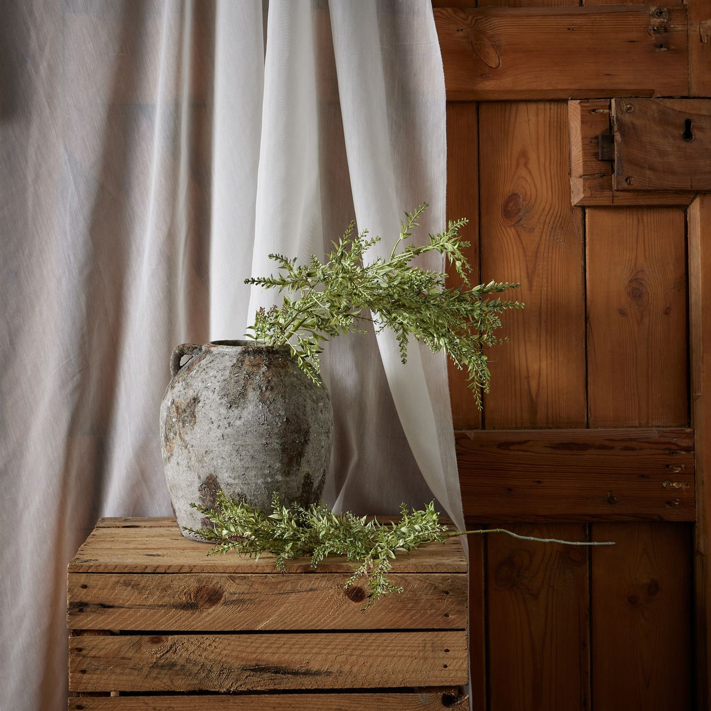 Set of 3 Artificial Flowers Green Limonium Sprays