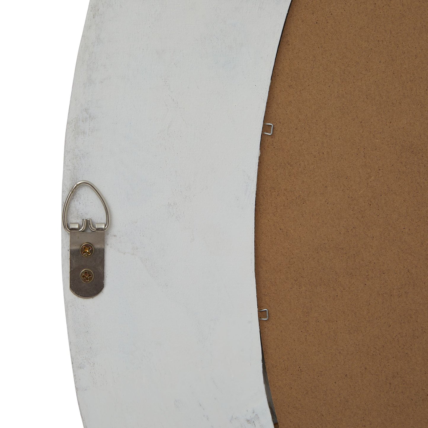 Round Natural Washed Wood Wall Mirror