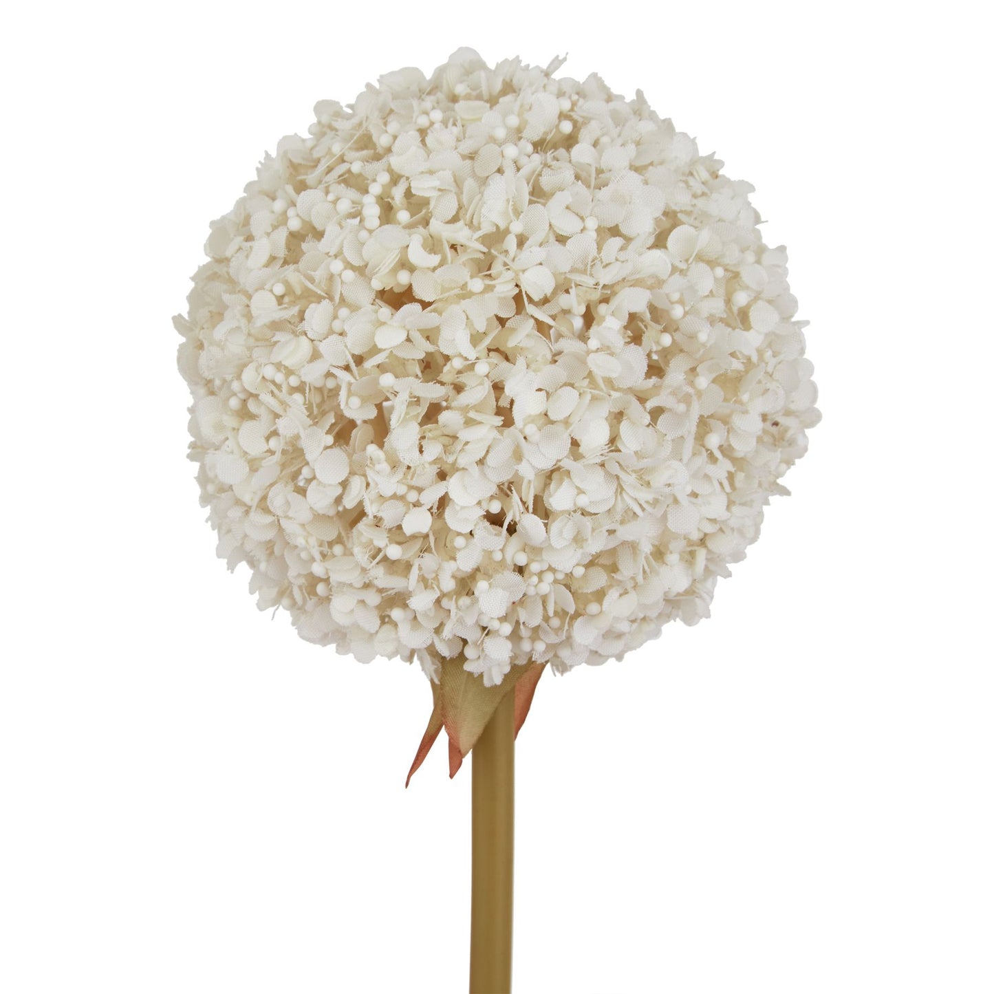 Set of 3 Artificial Flowers White Allium Stem