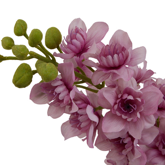Set of 3 Artificial Flowers Purple Elatum Delphinium Stem
