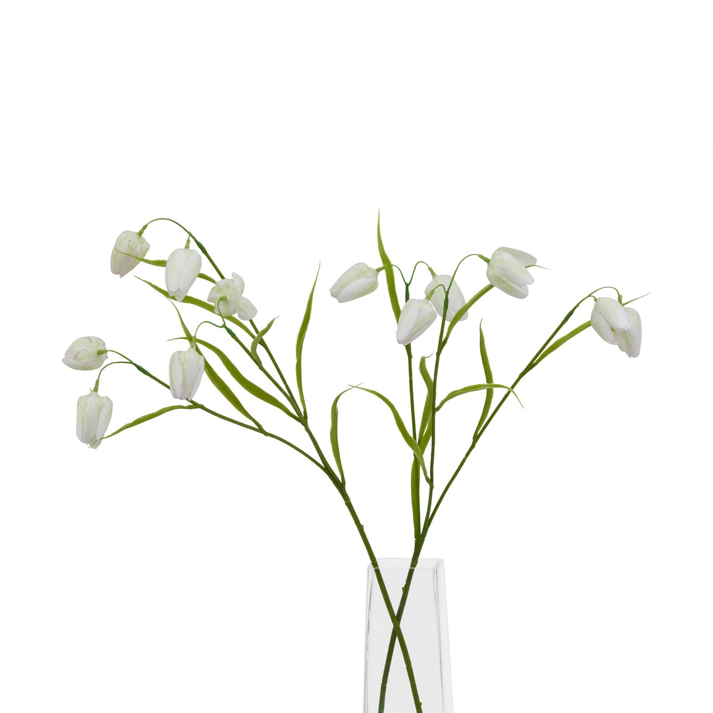 Set of 3 Artificial Flowers White Fritillaria Stem