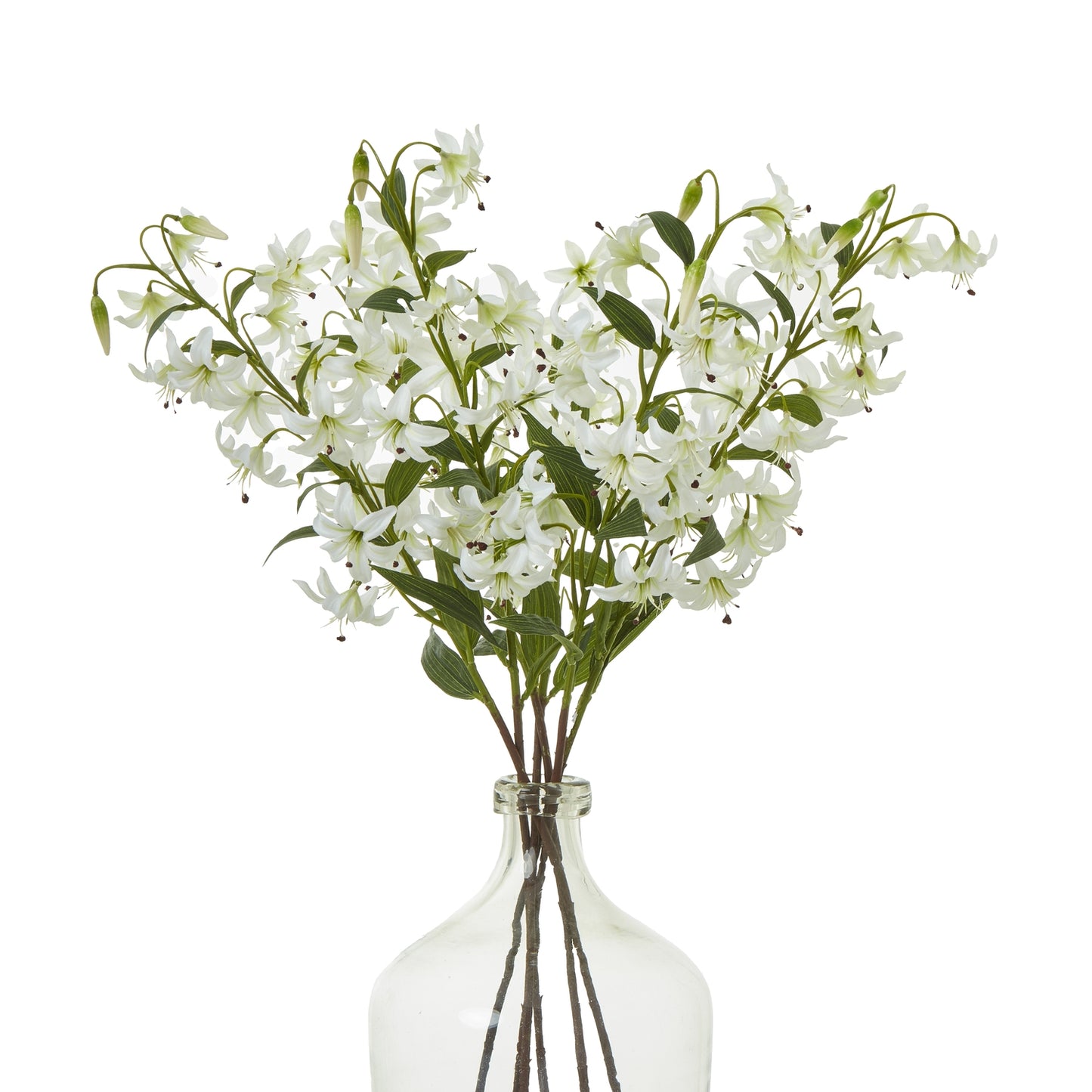 Set of 3 Artificial Flowers Turks Cap Green Lily Sprays