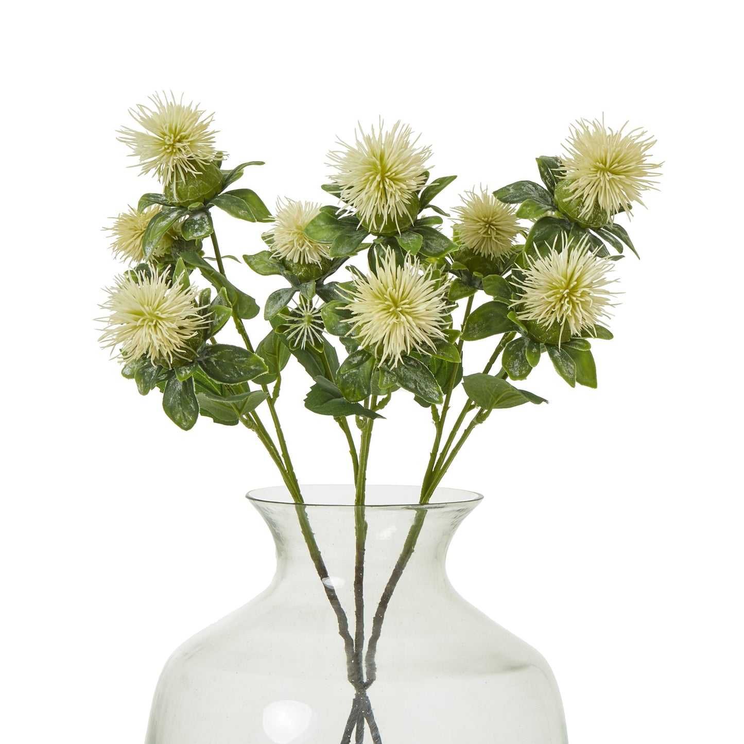Set of 3 Artificial Flowers Cream Safflower Sprays