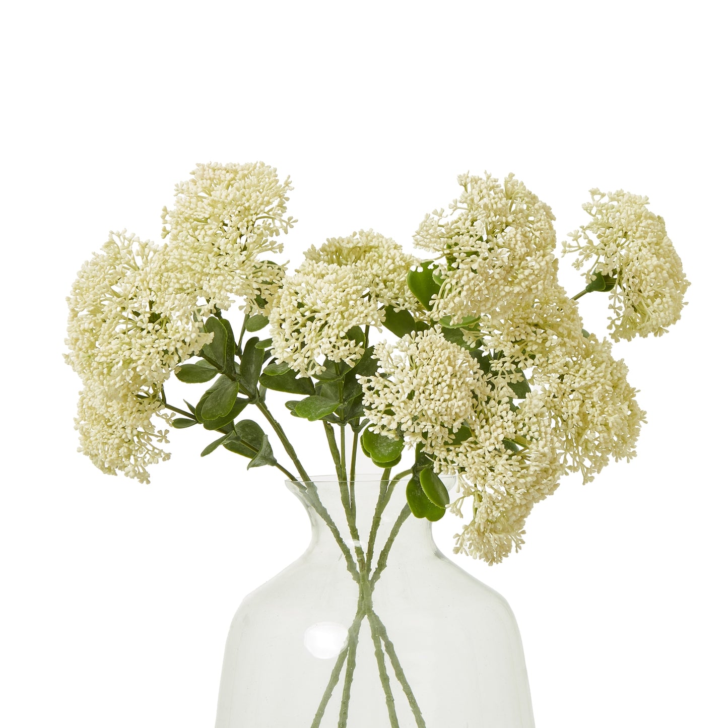 Set of 3 Artificial Flowers Cream Sedum Sprays
