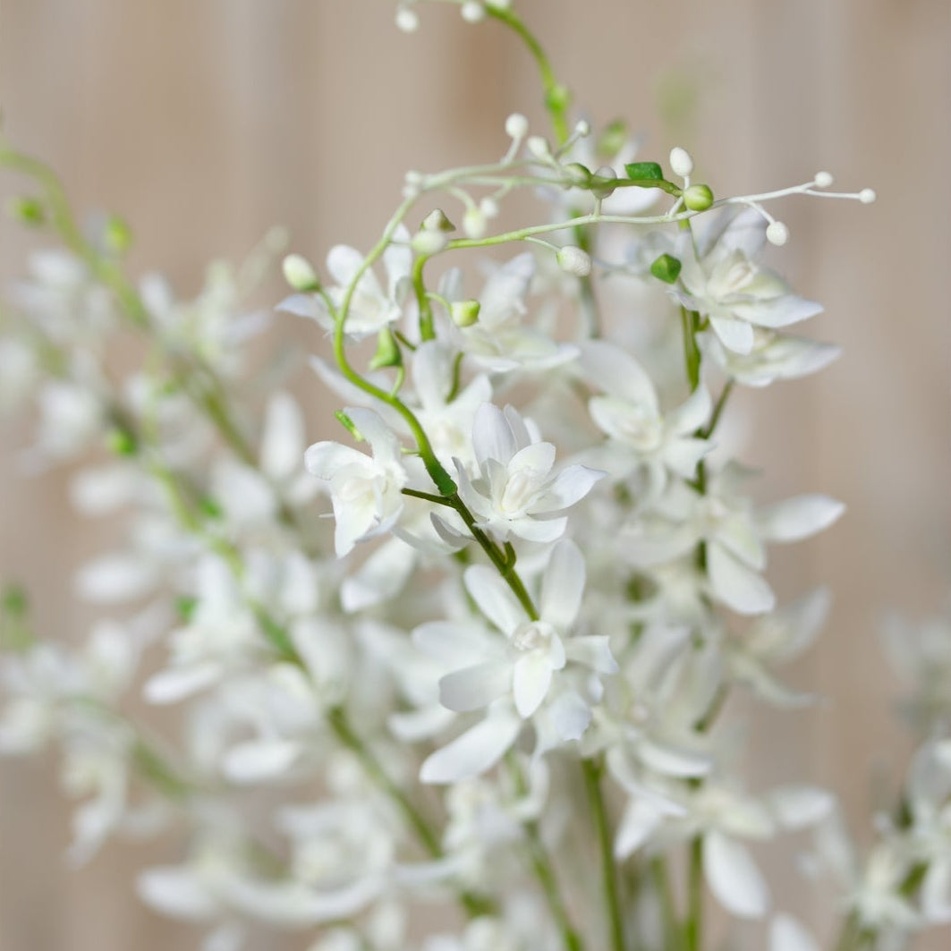 Set of 3 Artificial Flowers White Cymbidium Sprays