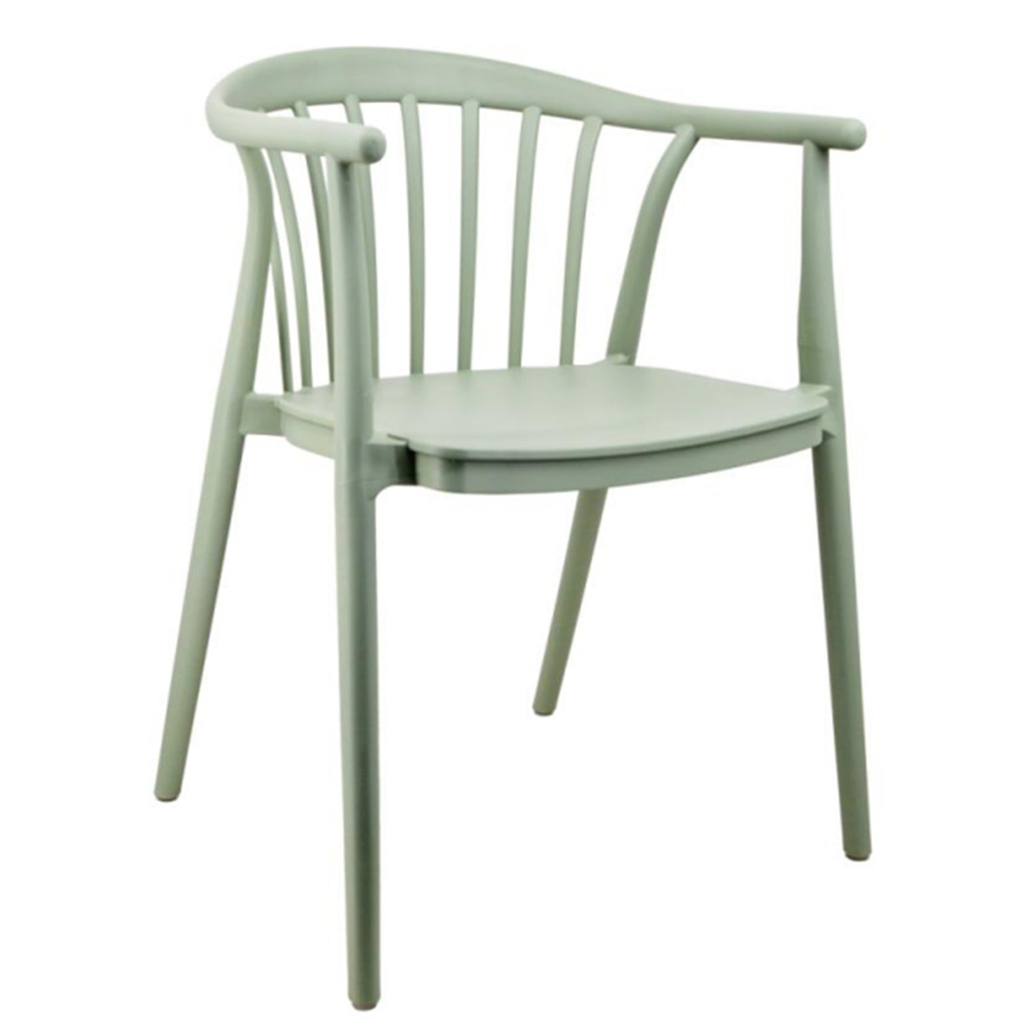 Pontaumur Sage Green Outdoor Chair Curved Backrest