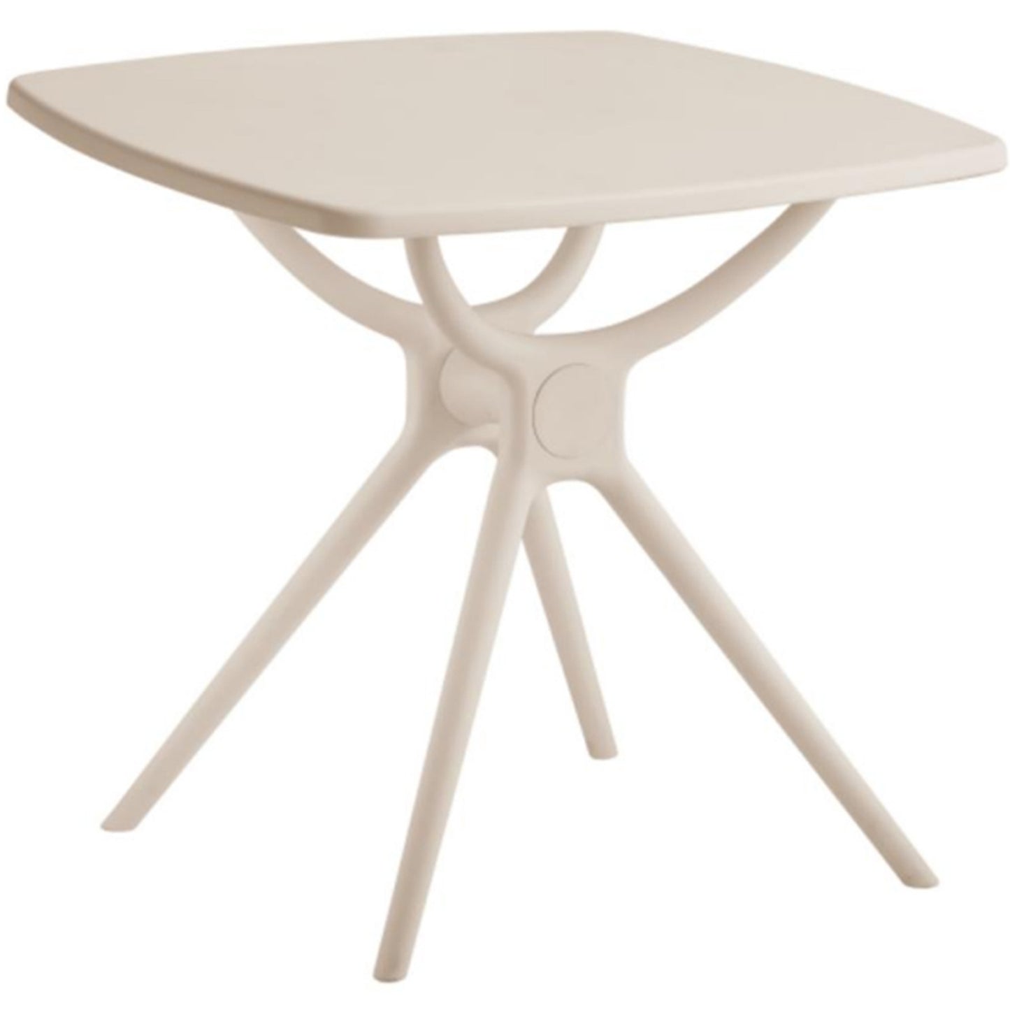 Chalencon Putty Grey Square Outdoor Plstic Table