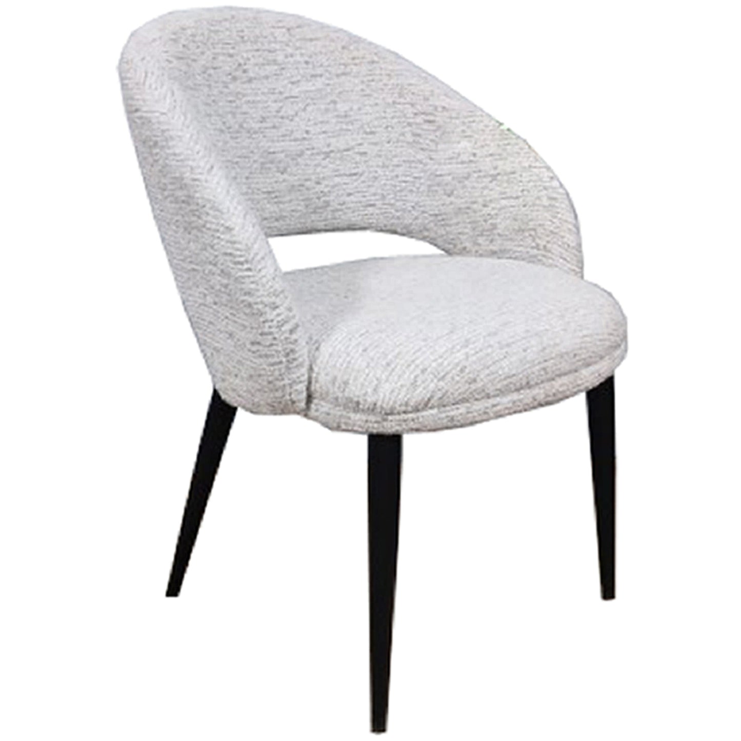 Montsoreau Upholstered White Curved Open Backrest Dining Chair