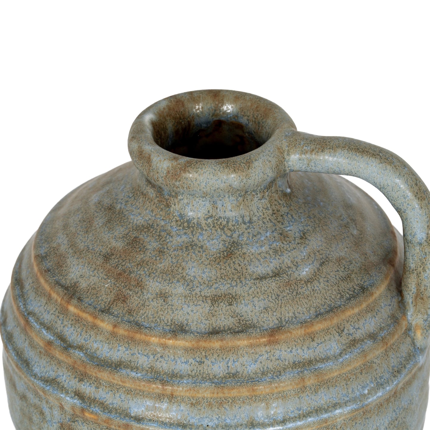 Kala Large Rustic Ceramic Jug Bottle Vase with Handle