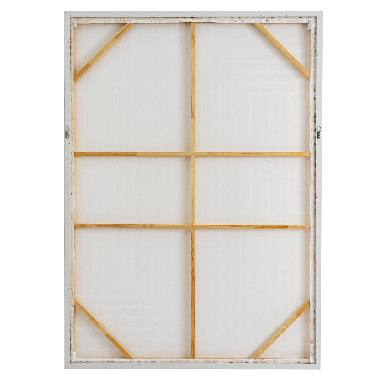Papingo Neutral Cream Hand Painted Lines Canvas In Frame