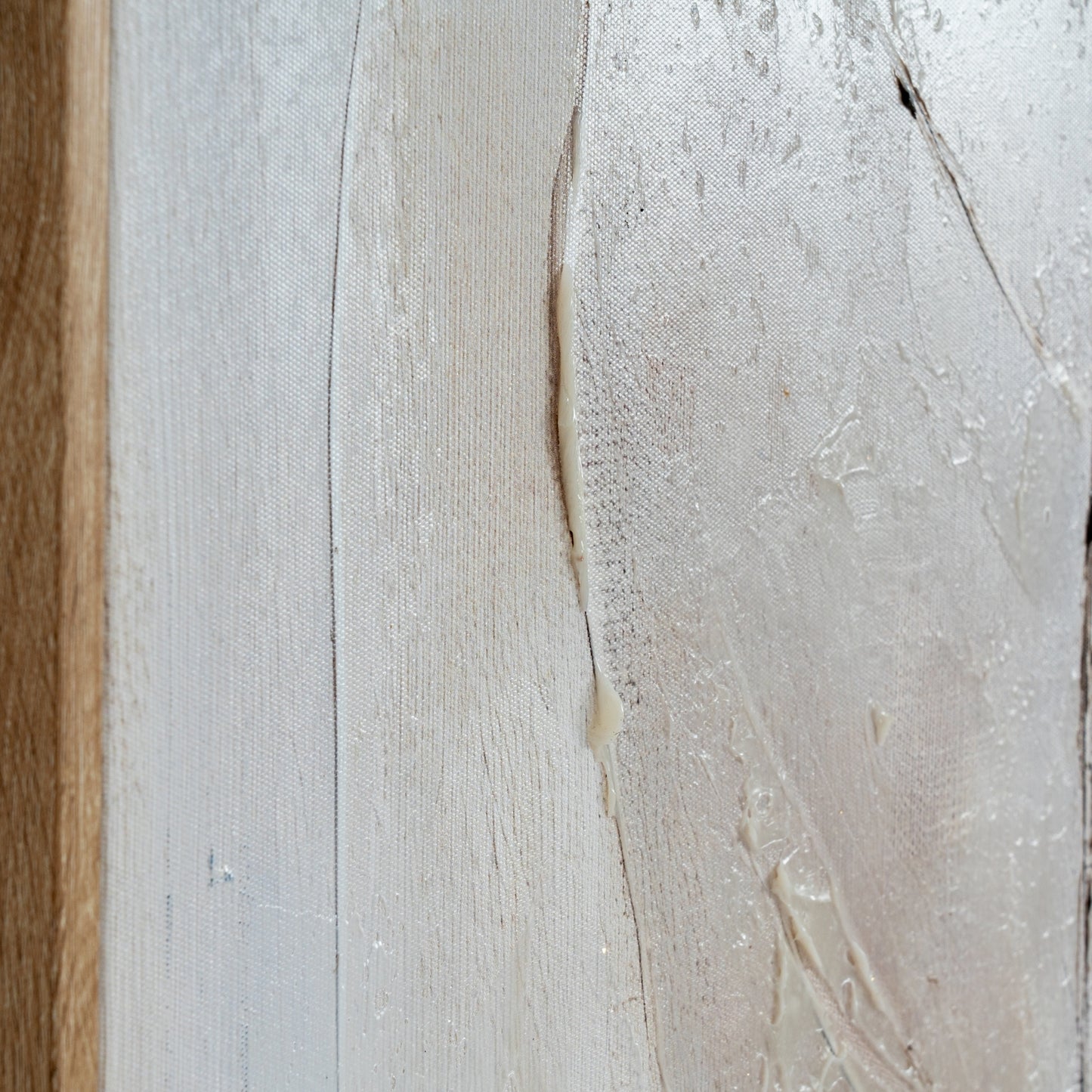 Filoti Botanical Hand Painted Minimalist Leaf Canvas In Frame