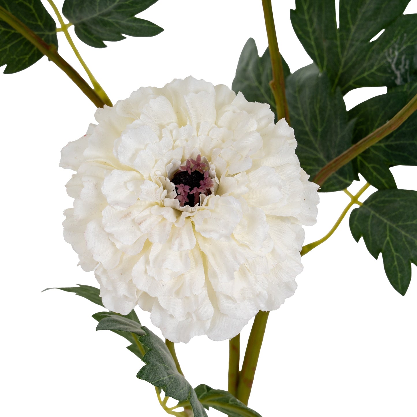 Set of 3 Artificial Flowers White African Marigold Large Sprays