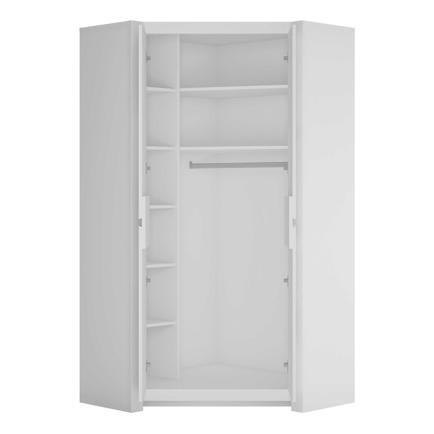 Vienna Alpine White Corner Wardrobe 2 Door