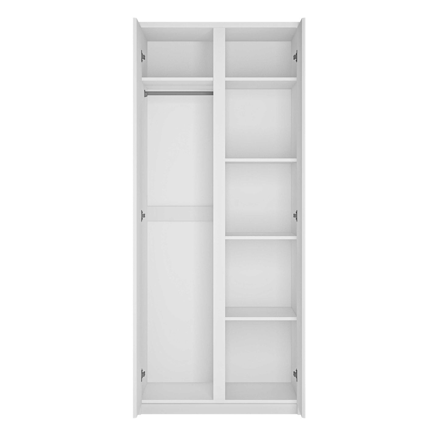 Hemingway White Wooden 2 Door Bedroom Wardrobe