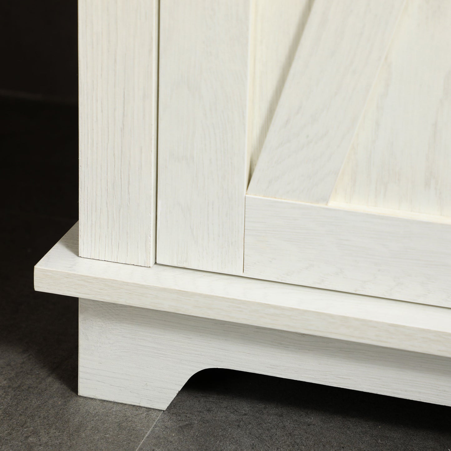 Nesoli Tall Bathroom Storage Cabinet With Door And Adjustable Shelves White 39.5x30x160cm