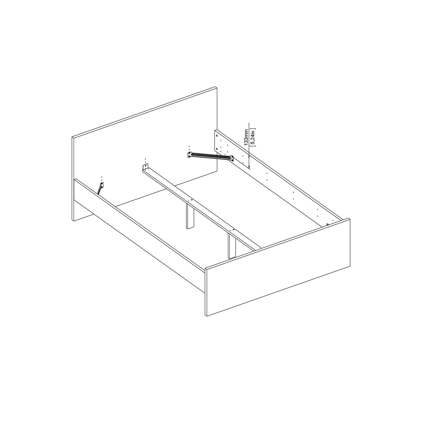Budapest 4ft6 Double White Wooden Bed Frame