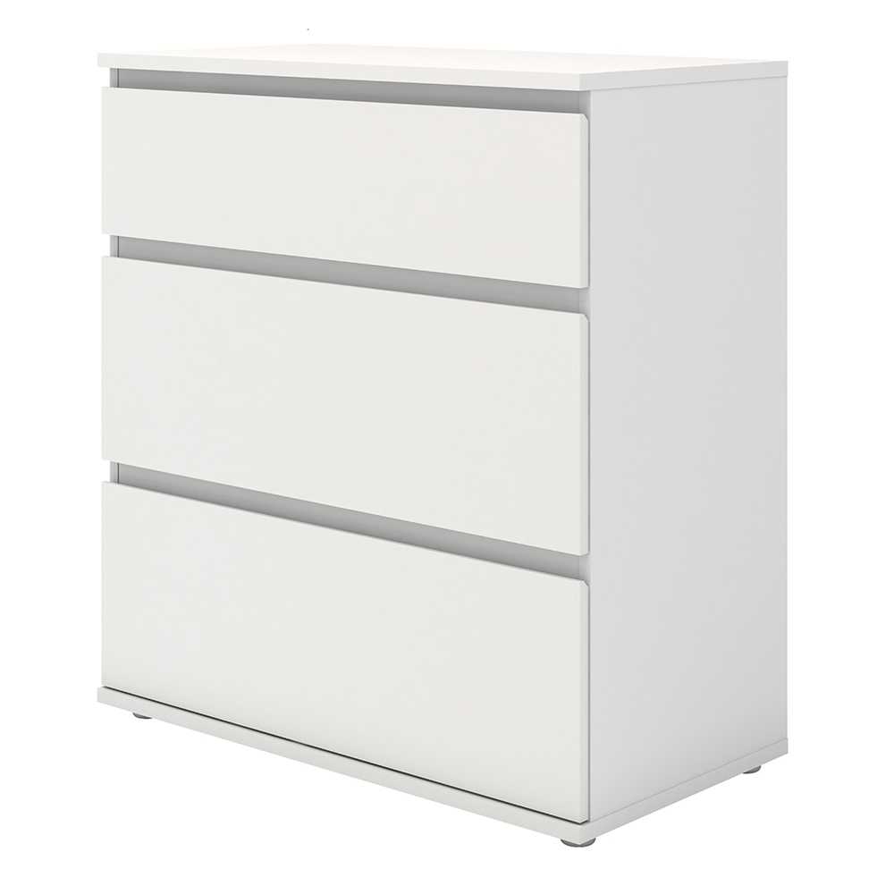 Copenhagen White Wooden Chest 3 Drawers