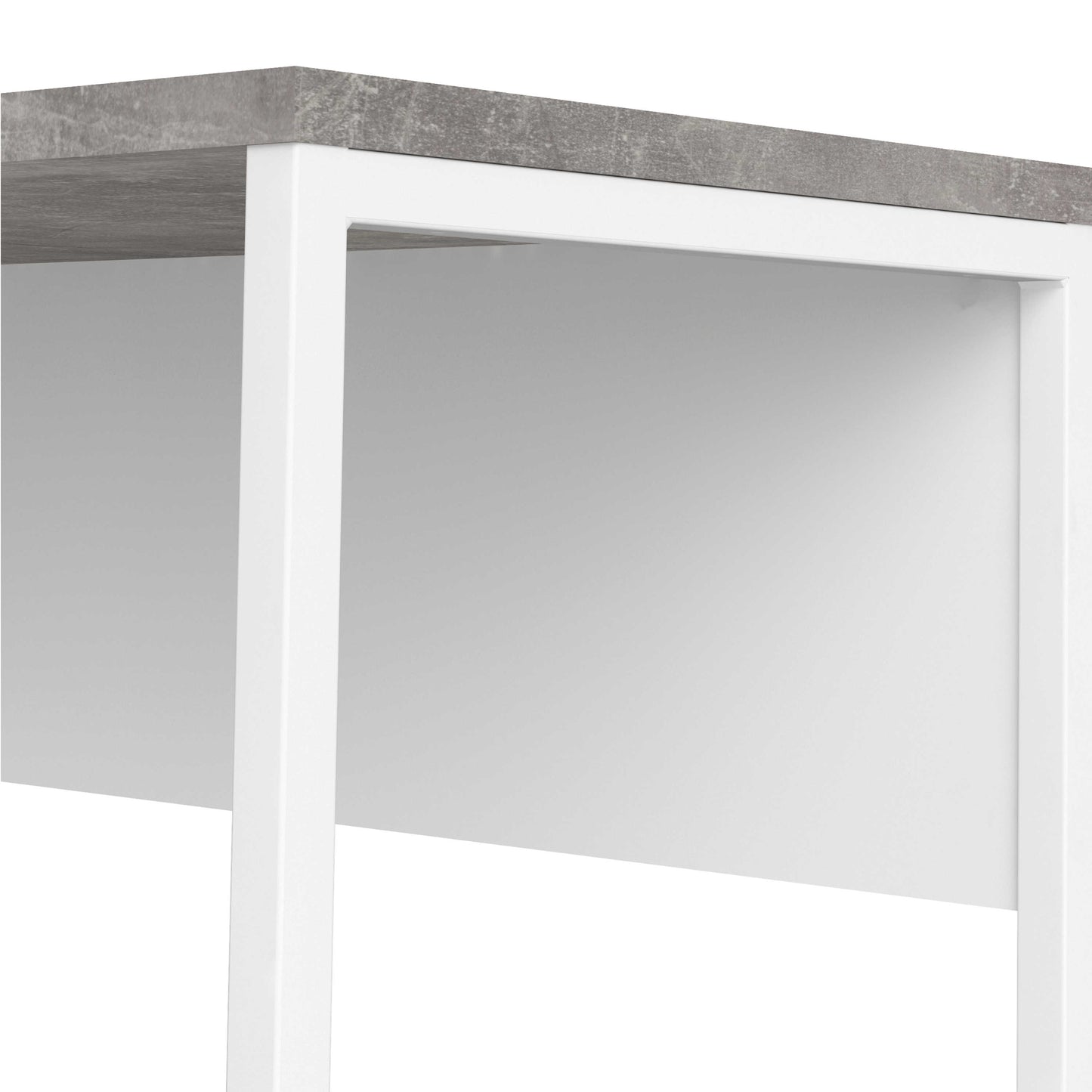 Billabong White and Grey Wood Corner Desk 2 Drawers