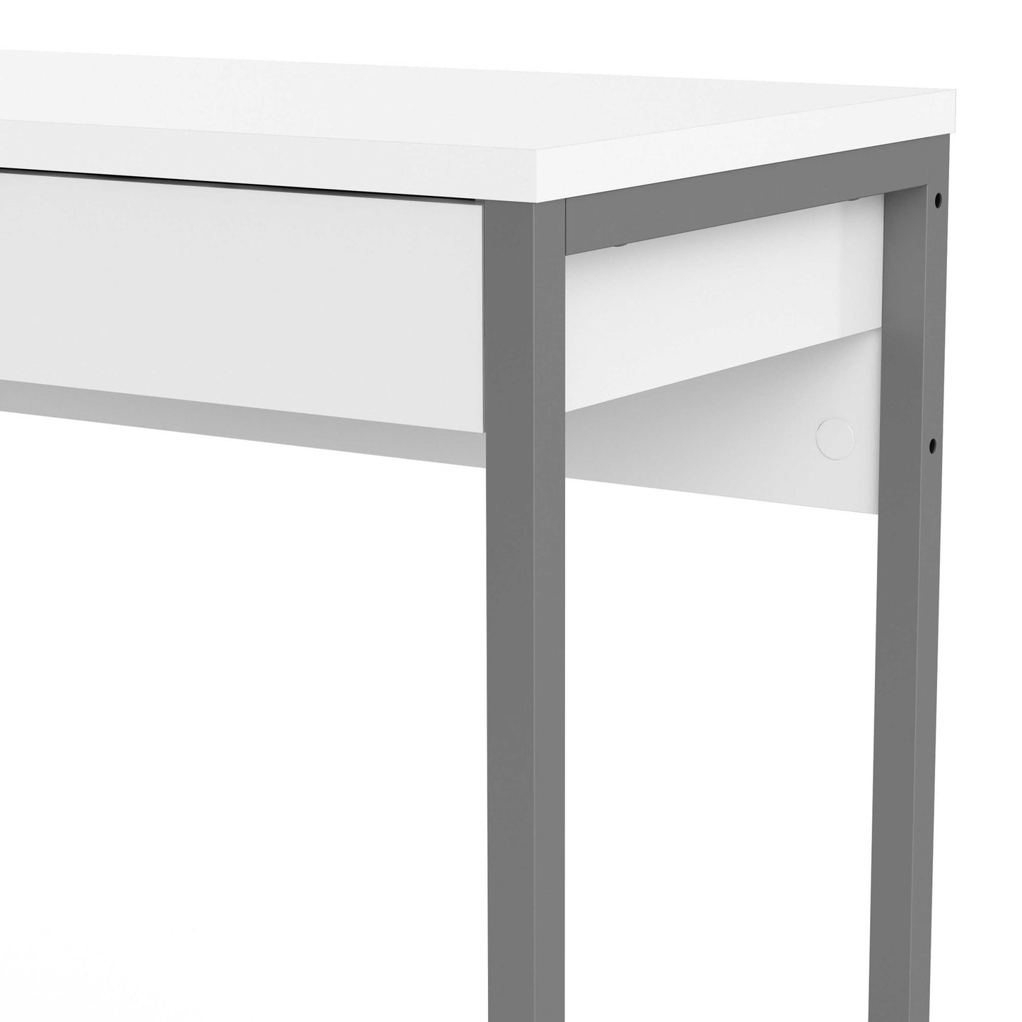 Billabong White Gloss Office Desk 2 Drawers