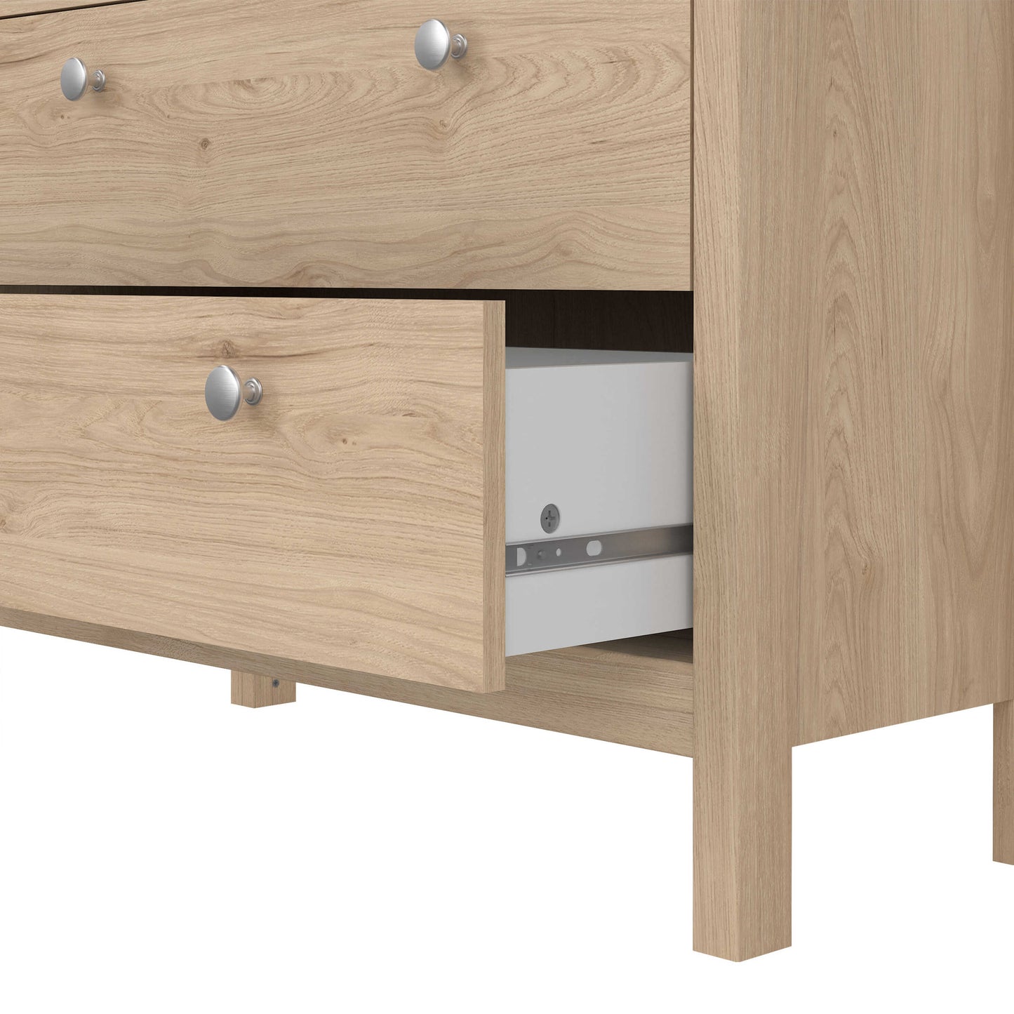 Gossmere Hickory Oak Effect China Cabinet 2 Doors 3 Drawers