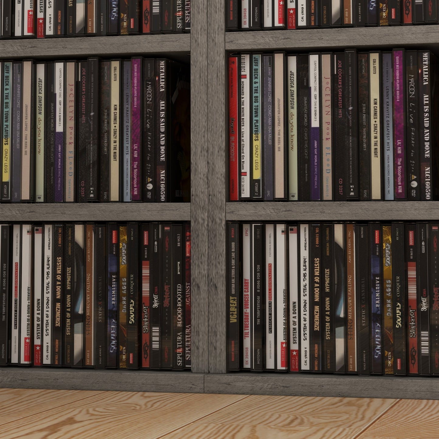 Vali Wood Dark Wood Effect Set Of 2 CD Storage Units With 102 Disc Capacity