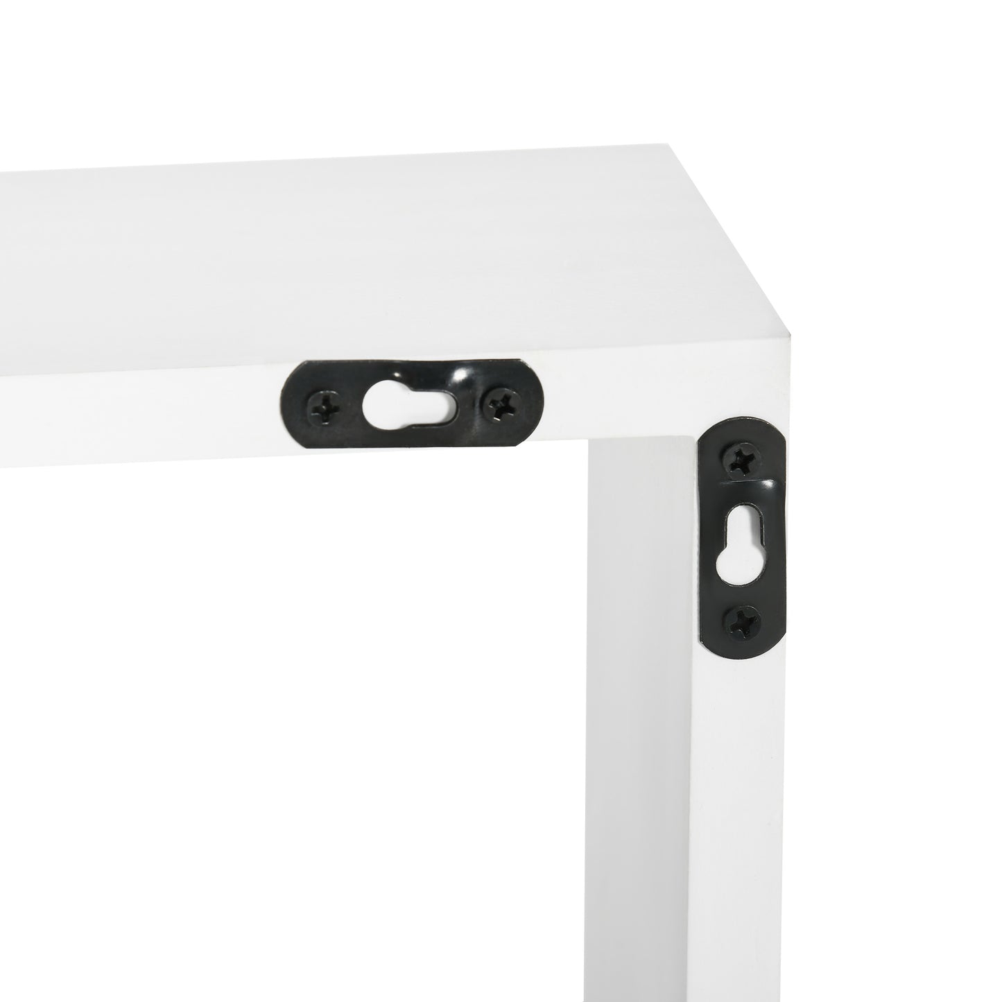 Como Wood White Wall Mounted Interlocking Cube Display Shelves