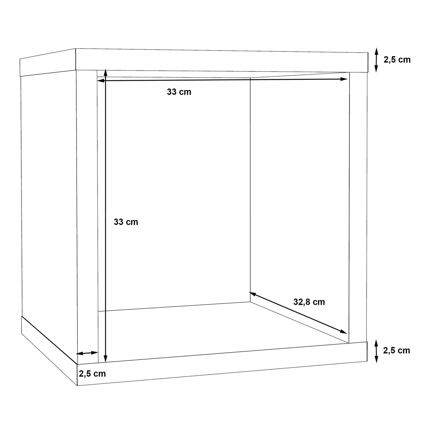 Shanghai Concrete Grey Singular Storage Unit 1 Shelf