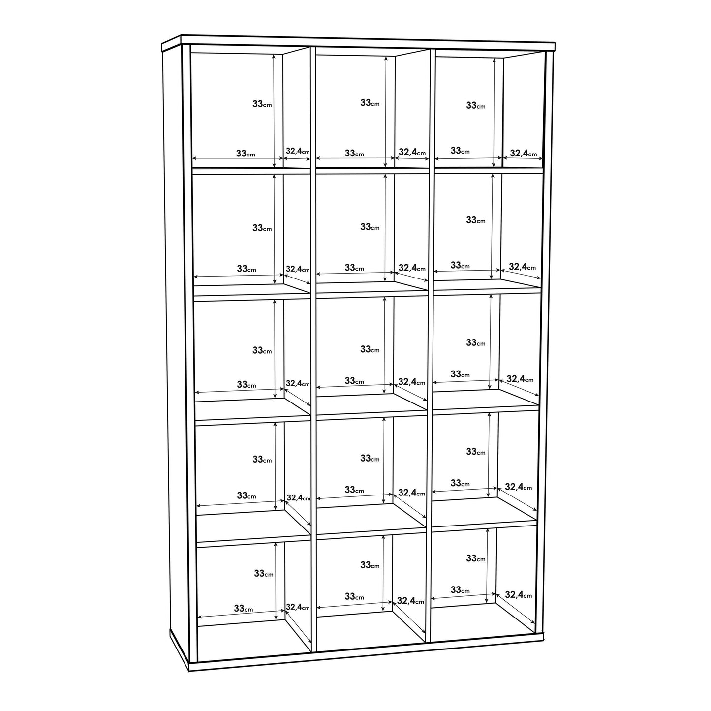 Shanghai Sand Oak Effect 3x5 Storage Unit