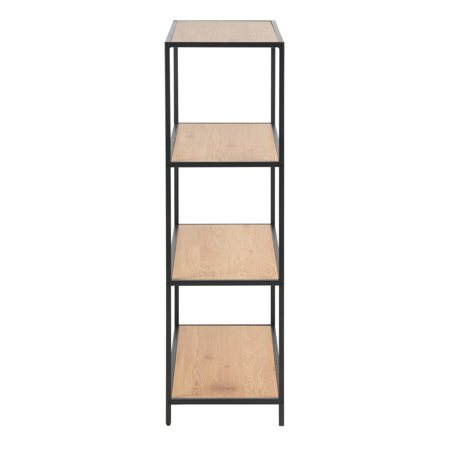 El Paso Black Metal and Wild Oak Low Bookcase 3 Shelves