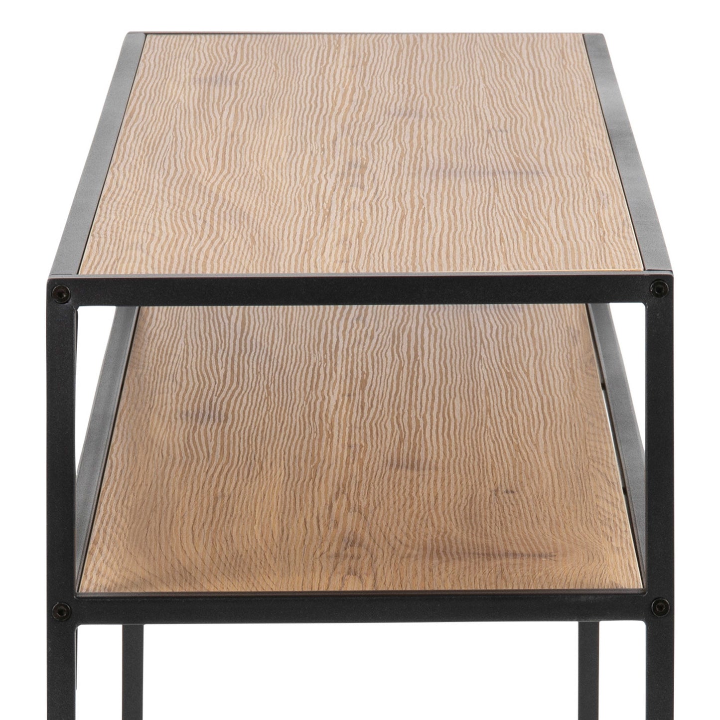 El Paso Black Metal and Wild Oak Veneer Console Table