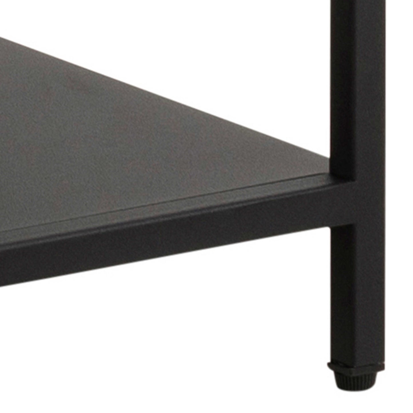 Graz Matt Black Metal Asymmetrical Bookcase 3 Shelves