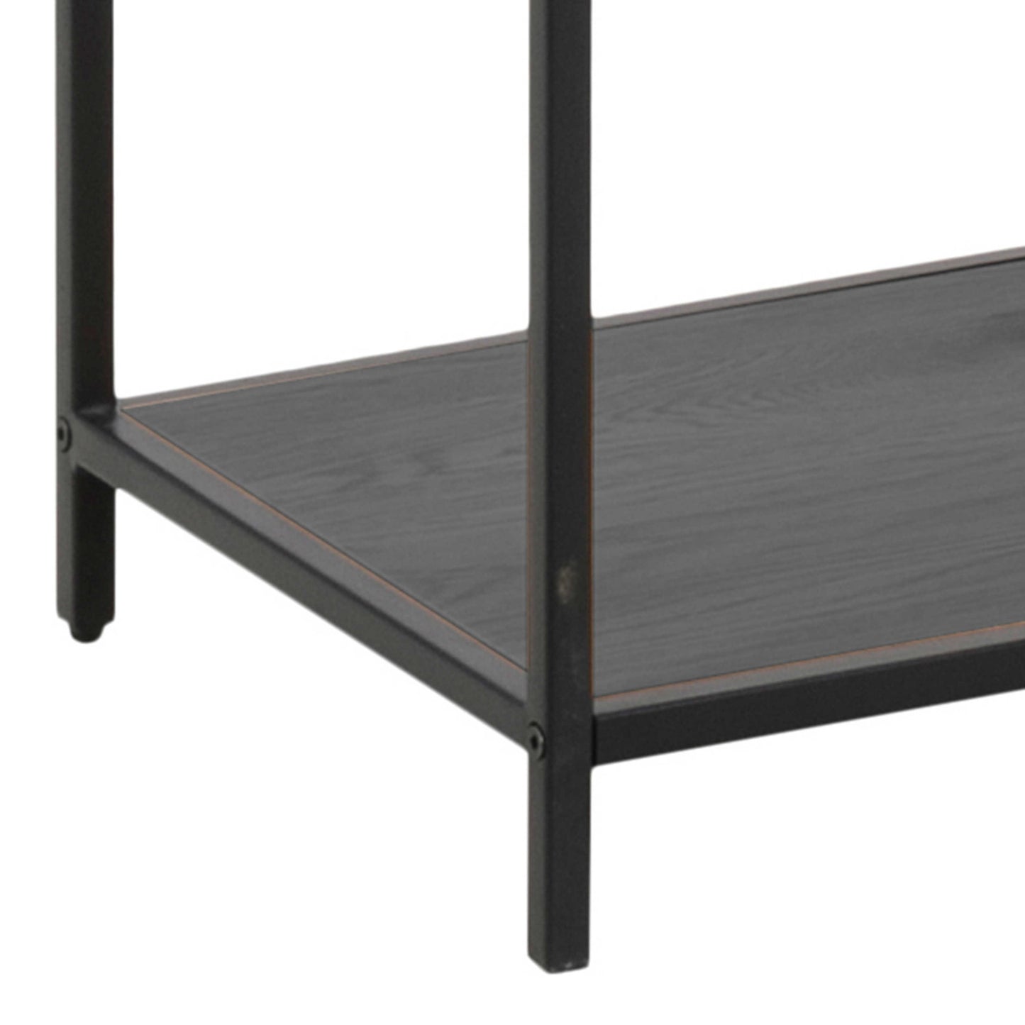 El Paso Black Bookcase 5 Shelves Asymmetrical Metal Frame