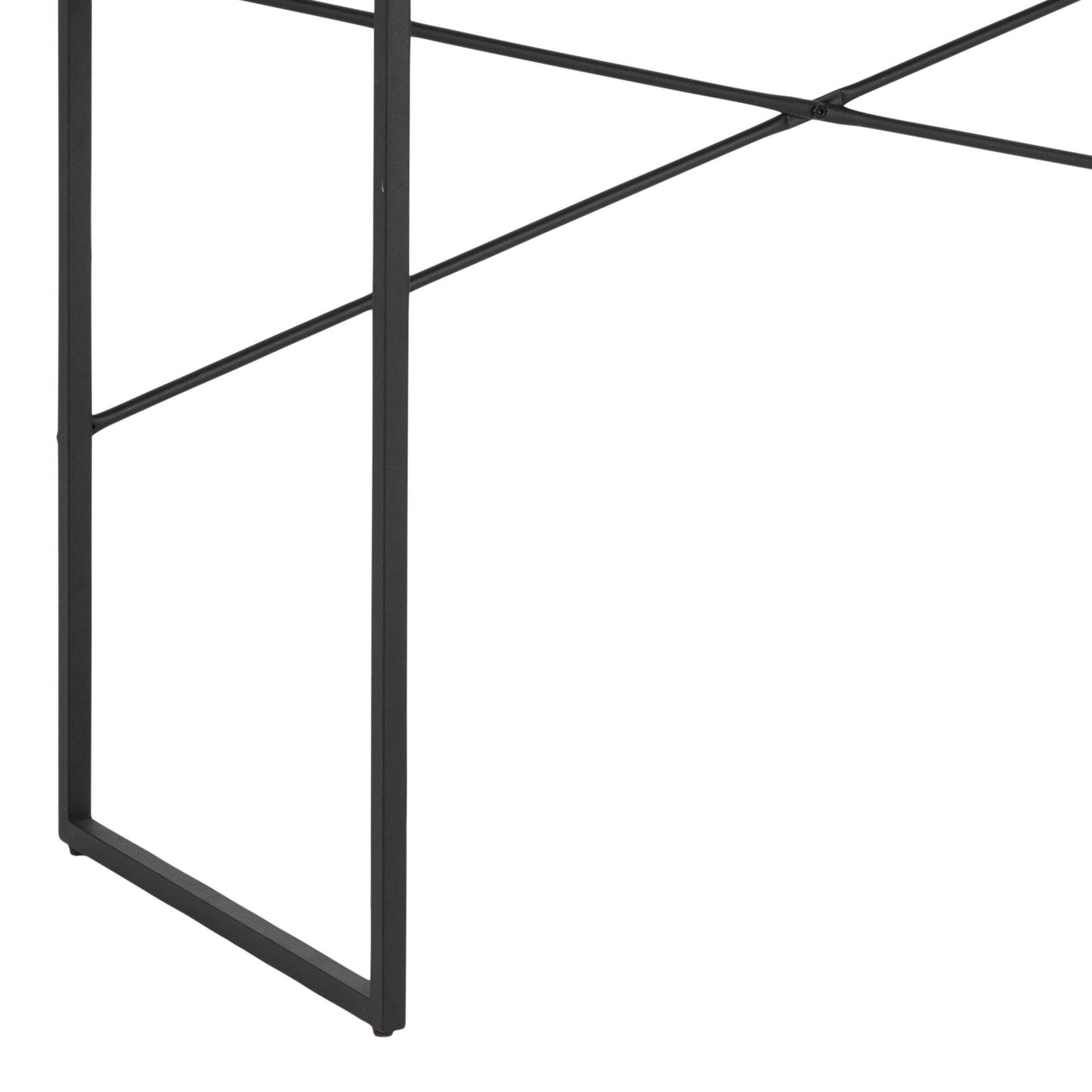 El Paso Office Desk 1 Drawer Black Metal and Wild Oak Effect