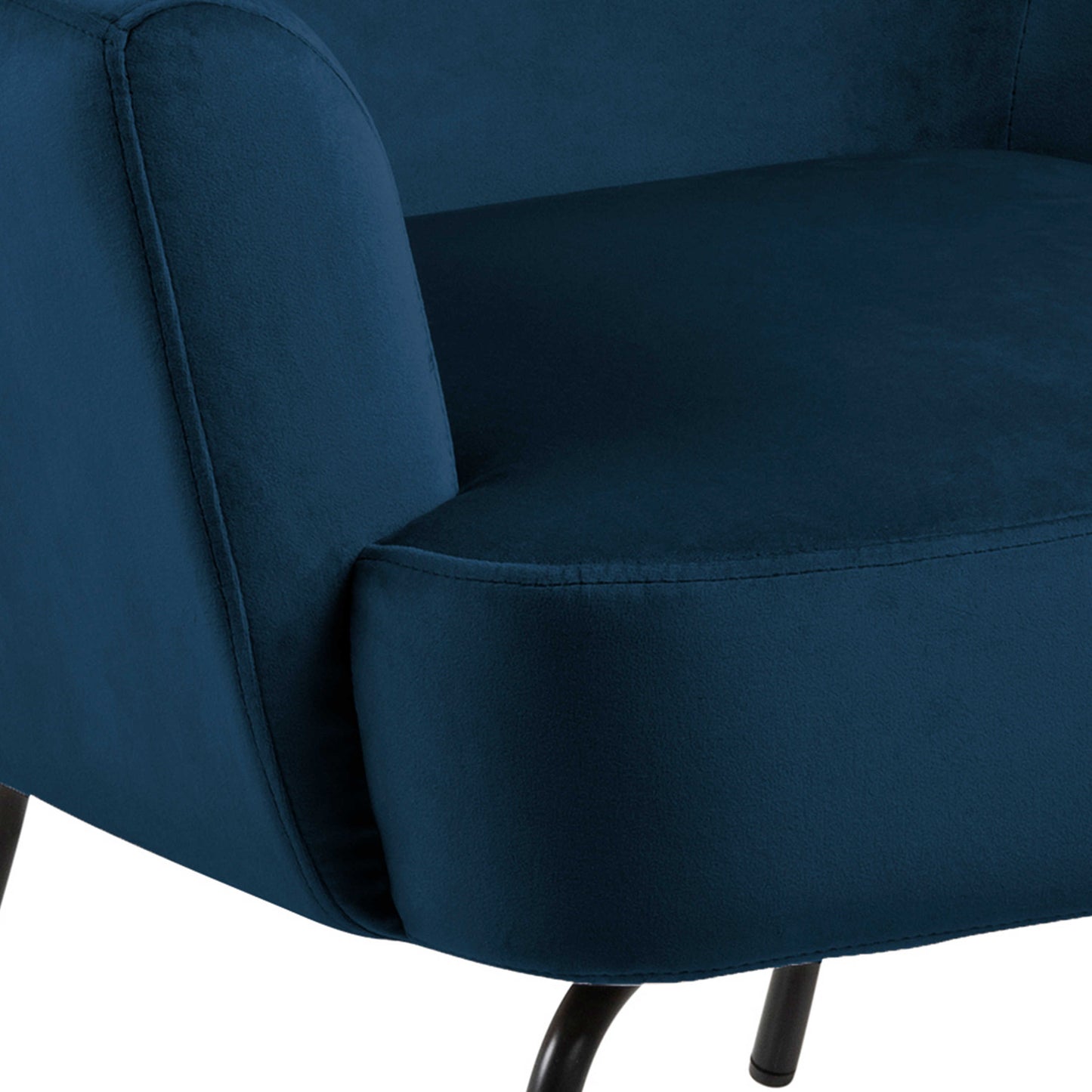 Kobe Navy Blue Velvet Lounge Chair