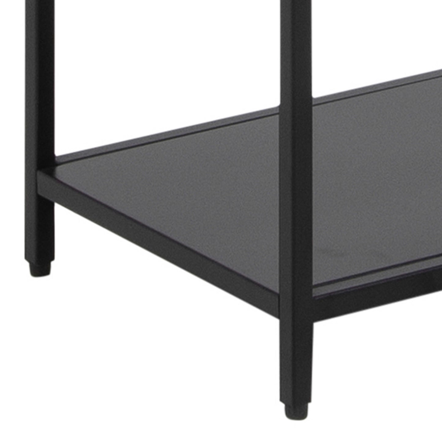 Graz Matt Black Metal Tall Bookcase 5 Shelves