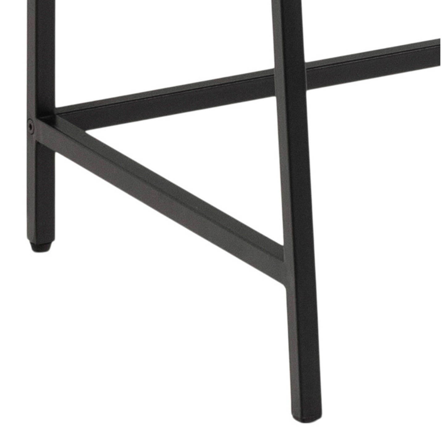 El Paso Black Metal and Wild Oak Veneer Bookcase Desk 1 Drawer 2 Shelves