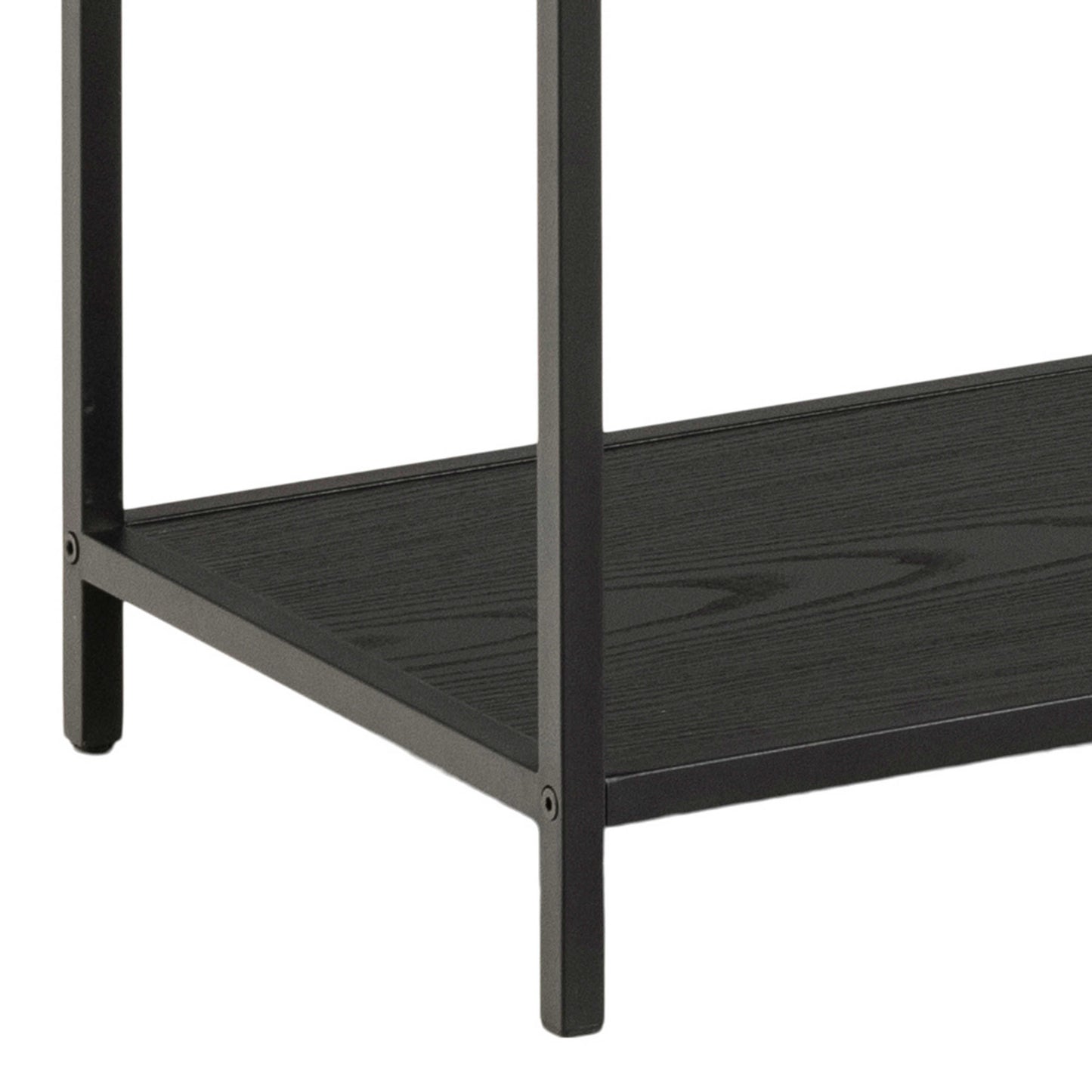 El Paso Black Metal Frame Bookcase 4 Shelves in Step Design