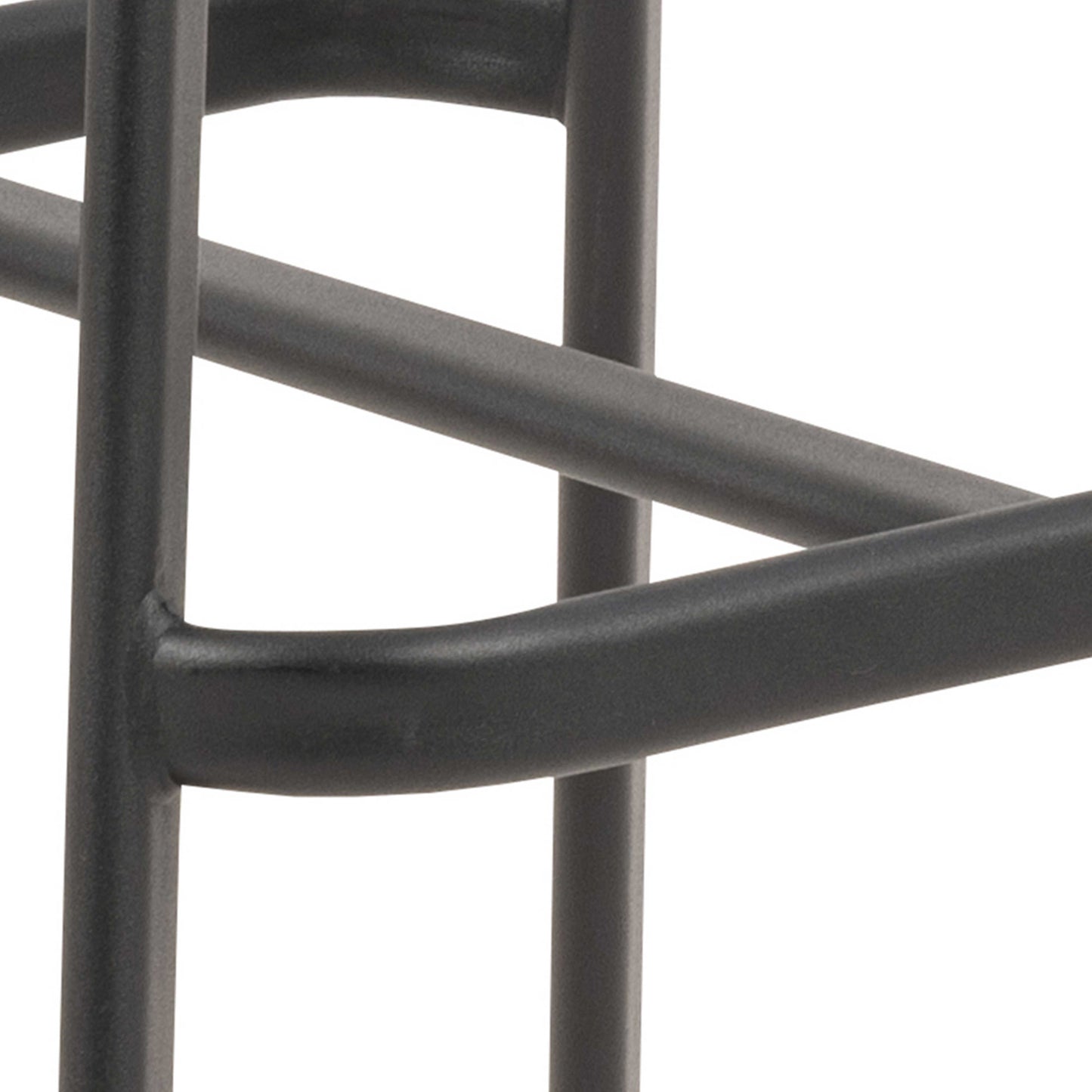 Set of 2 Bogense Black Faux Leather Bar Stools Cream Stitching