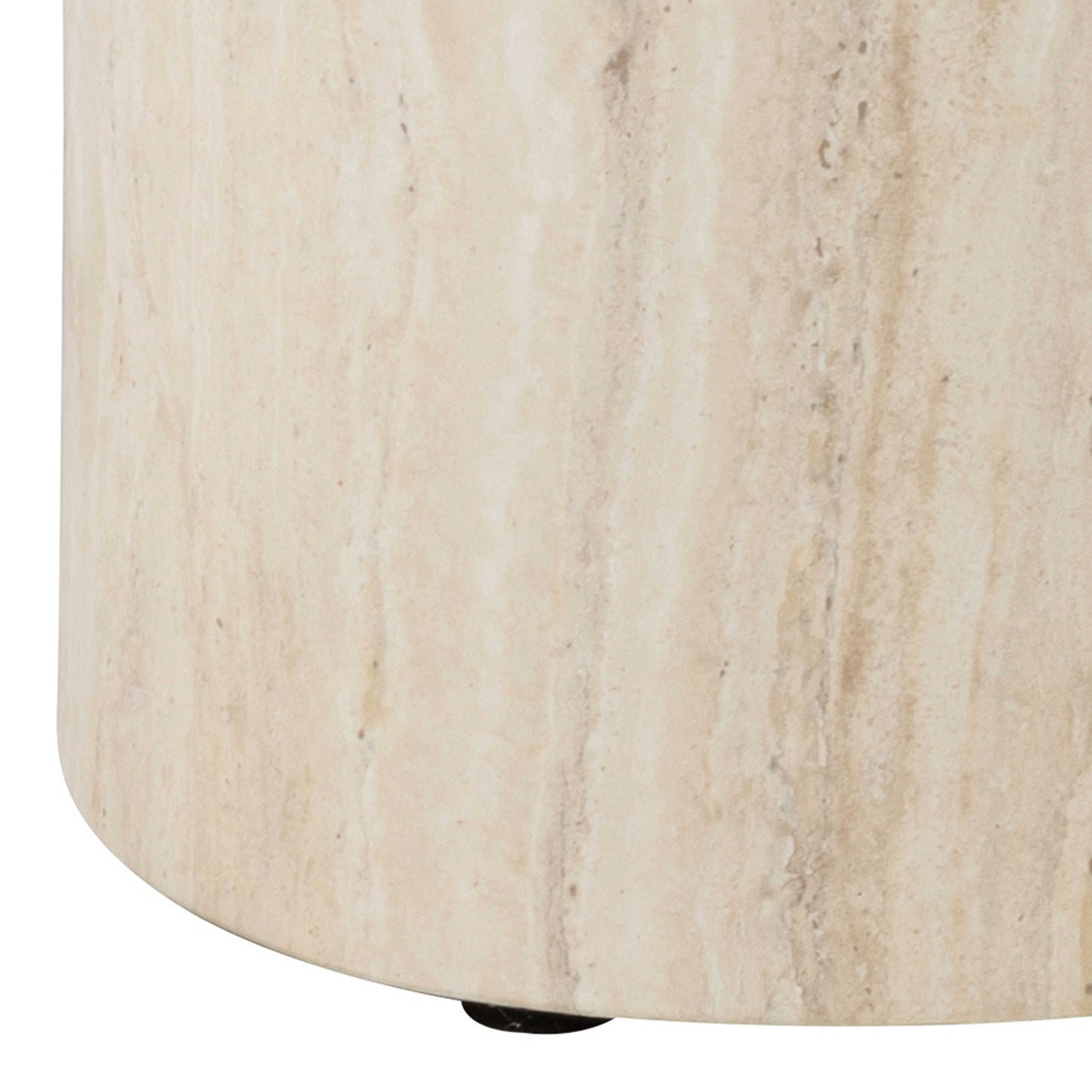 Sendai Light Oak Colour Tavertine Effect Oval Coffee Table Set