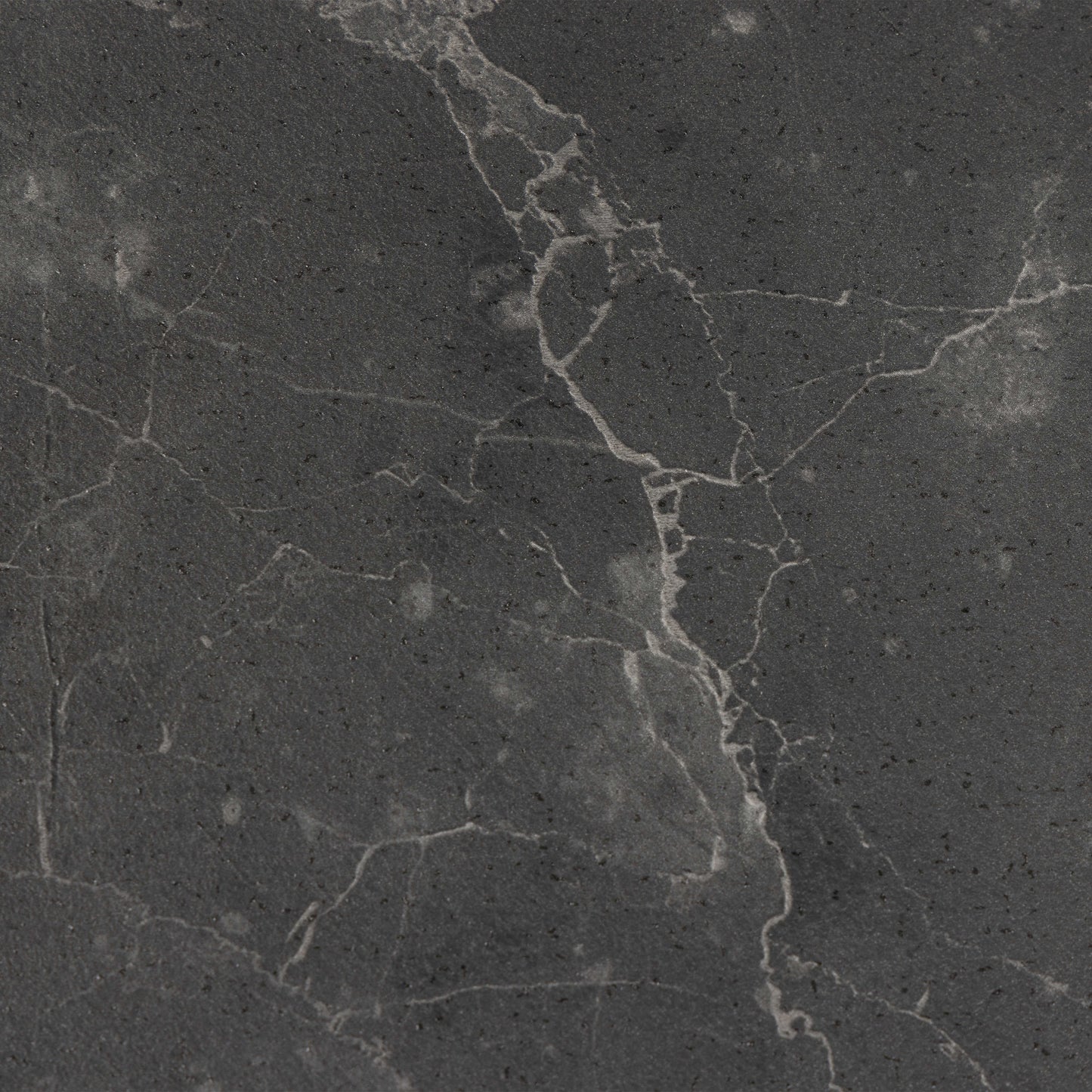 Porto Organic Black Metal C Shape Side Table Stone Effect Top