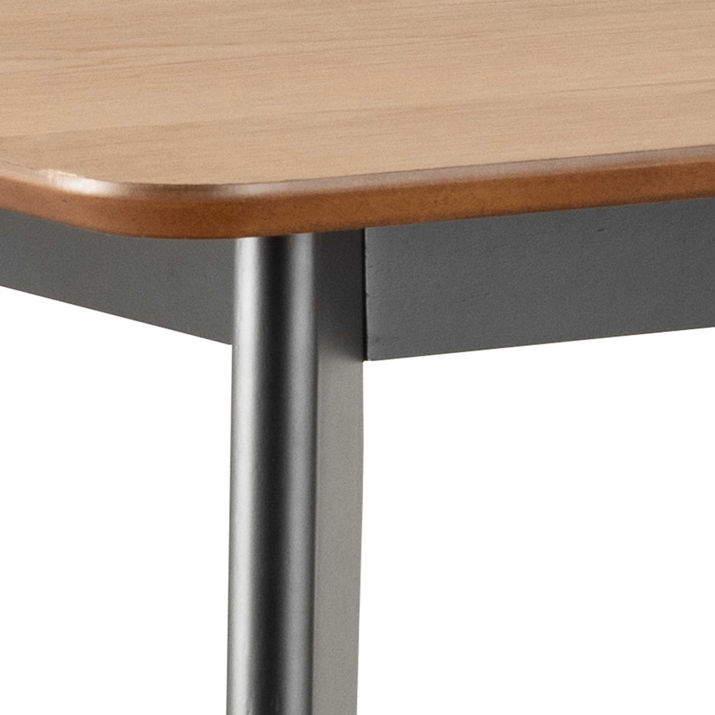 Saffron Black and Natural Oak Veneer Bar Table