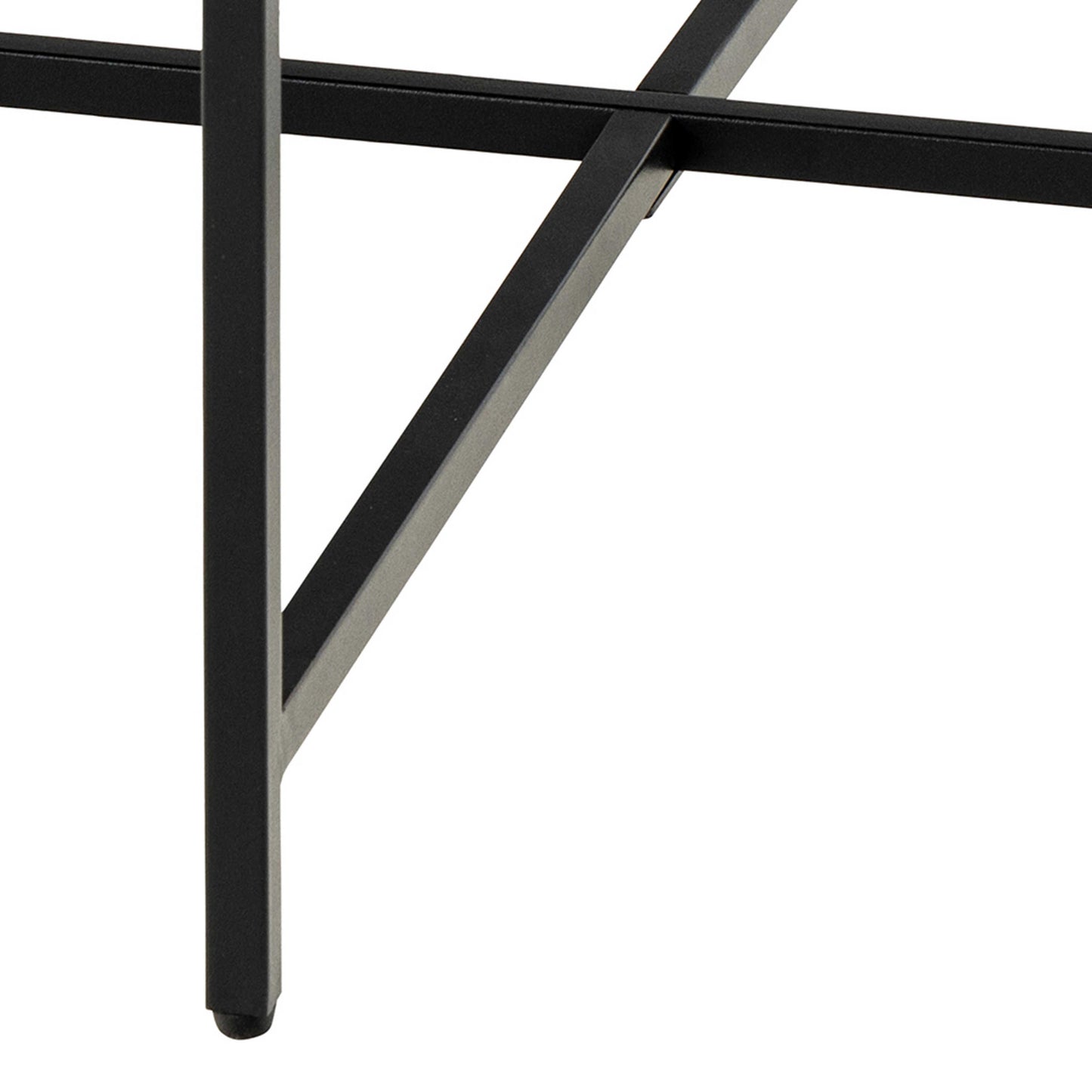 Odense Black Izmir Round Coffee Table Metal Legs